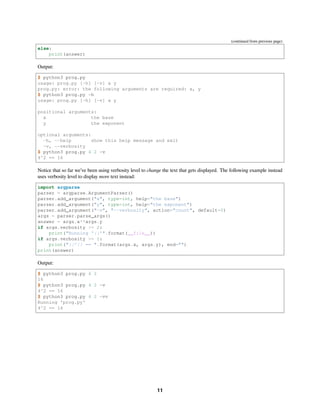Howto argparse | PDF