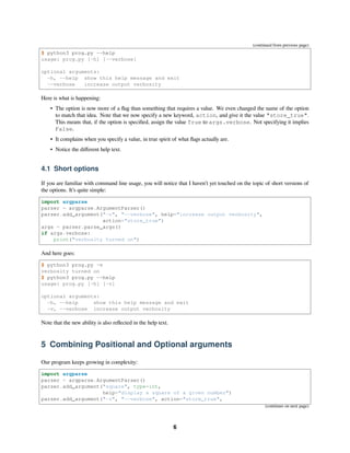 Howto argparse | PDF