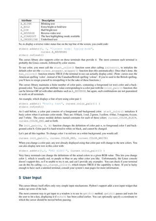 Howto curses | PDF | Operating Systems | Computer Software and Applications