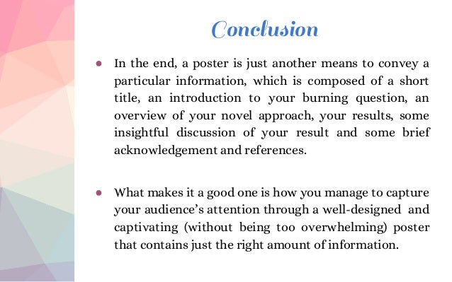 conclusion for research poster