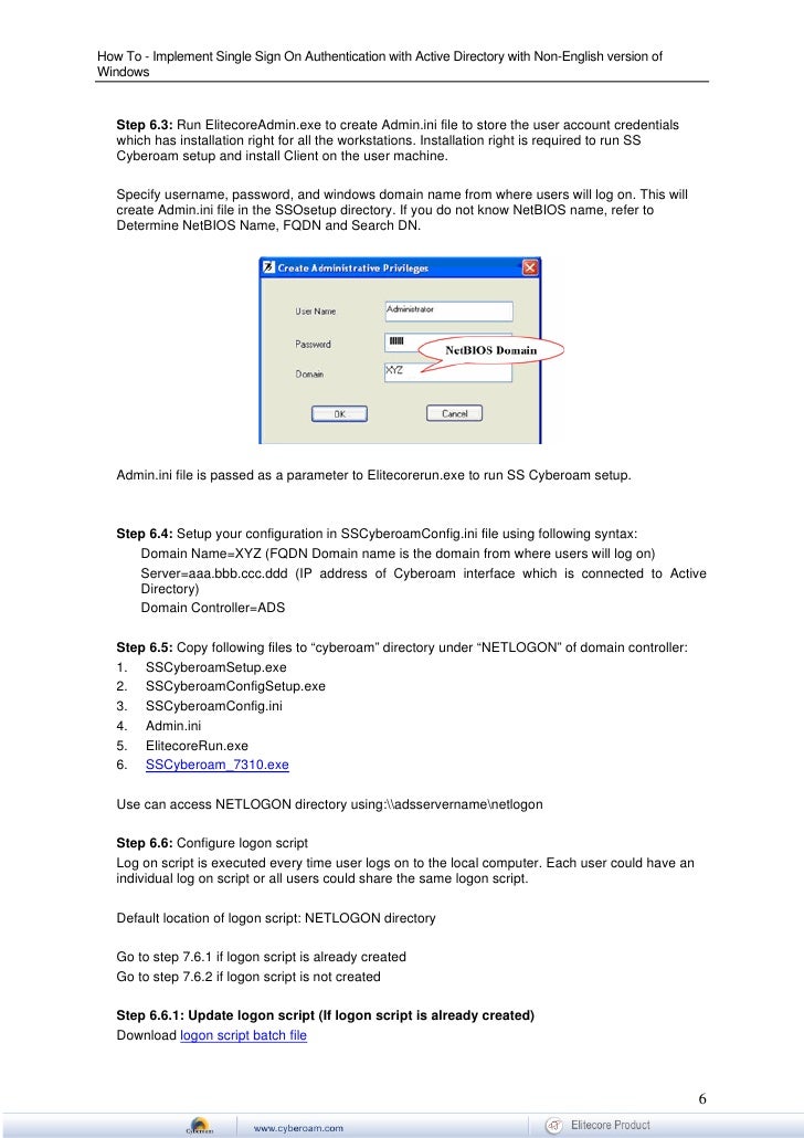 Single Sign On Authentication Windows 10 – IAZDR