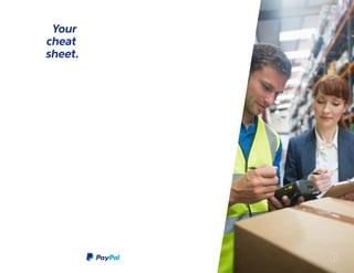 3
Your
cheat
sheet.
3
1
3
Identify your target markets.
Strategy is important when selling internationally, especially
when you’re testing the waters – so do your homework.
Know your obligations, from taxes to regulations.
Find out the impact on any items you plan to sell
abroad – and make sure that buyers understand their
obligations, too.
4
5
Establish shipping and support services.
These policies should be customer-friendly, easy to
find on your site, and, if possible, available in your
customers’ local language.
Assess demand and develop selling strategies.
As your confidence – and success – in selling
internationally increase, find more ways to
drive demand in your chosen target markets.
Mobile optimization of international websites is
one strategy.
2 Consider your payment options.
Look for a payments provider that offers several payment
methods and processes transactions in multiple currencies.
 