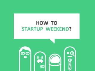 HOW TO
STARTUP WEEKEND?
 