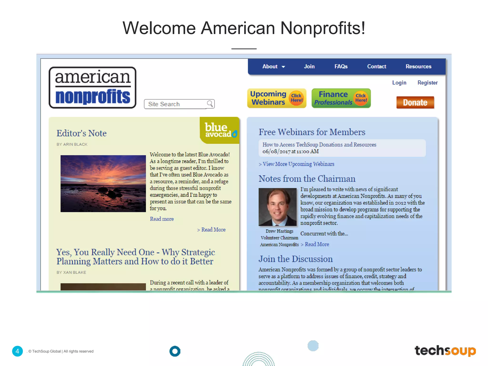 . © TechSoup Global | All rights reserved4
Welcome American Nonprofits!
 