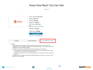 14 . © TechSoup Global | All rights reserved
Know How Much You Can Get
 