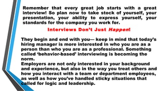 What NOT To Do During an Interview
 