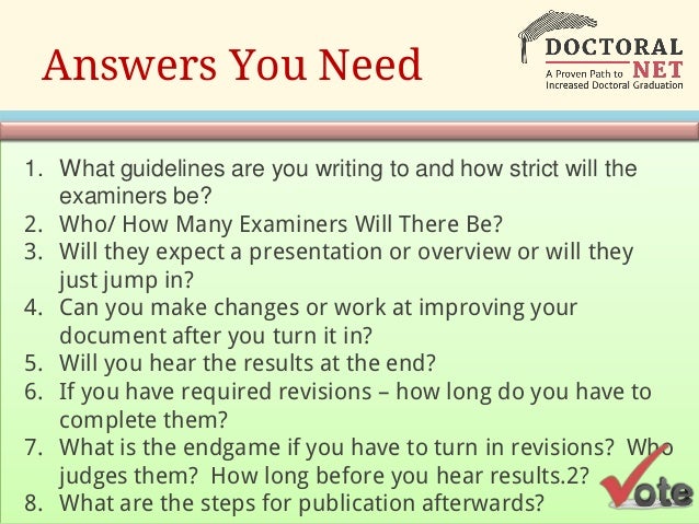 How to Prepare for the Oral Defense of Your Thesis/Dissertation