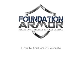 How To Acid Wash Concrete
 