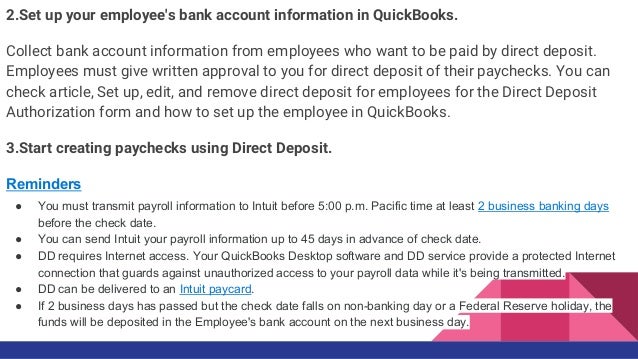 quickbooks direct deposit authorization form