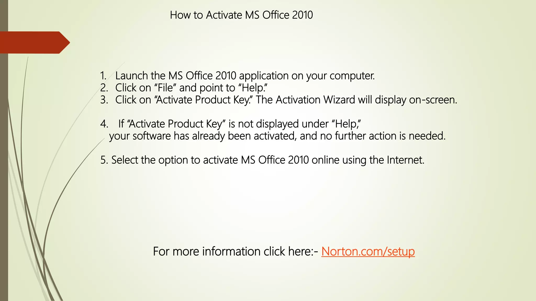 How to activate ms office 2010 | PPT