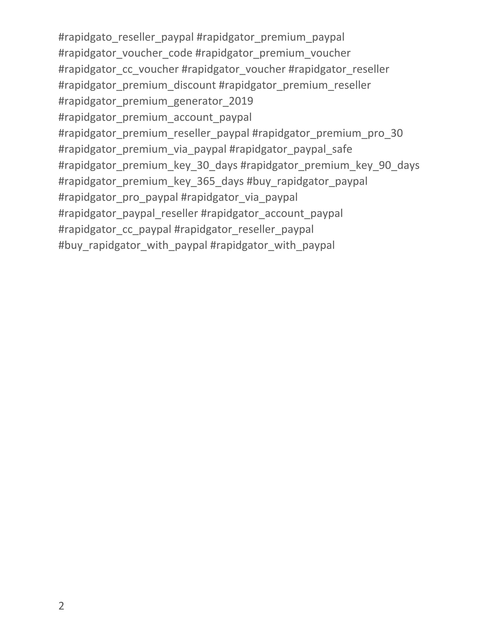 How to activate rapidgator premium key PDF