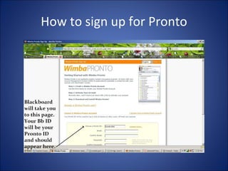 How to sign up for Pronto 