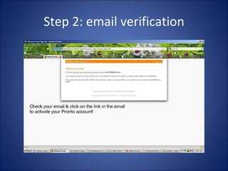Step 2: email verification 