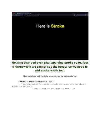 How to add a stroke to text in css | PDF