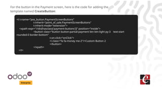 How to Add a Custom Button in Pos Odoo 17 | PPTX