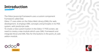 How to Add a Custom Button in Pos Odoo 17 | PPTX