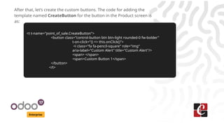 How to Add a Custom Button in Pos Odoo 17 | PPT