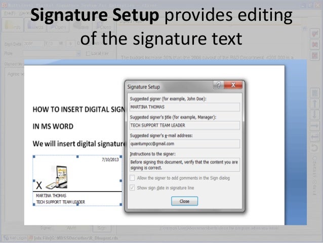 digital signature in word