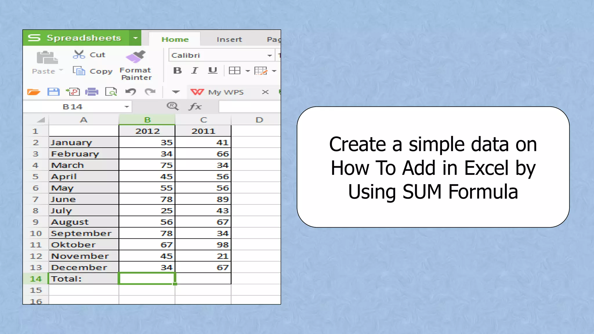 How To Add In Excel Using Sum