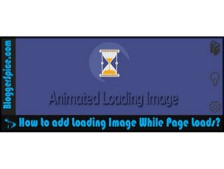 How to add Loading Image While Page Loads?