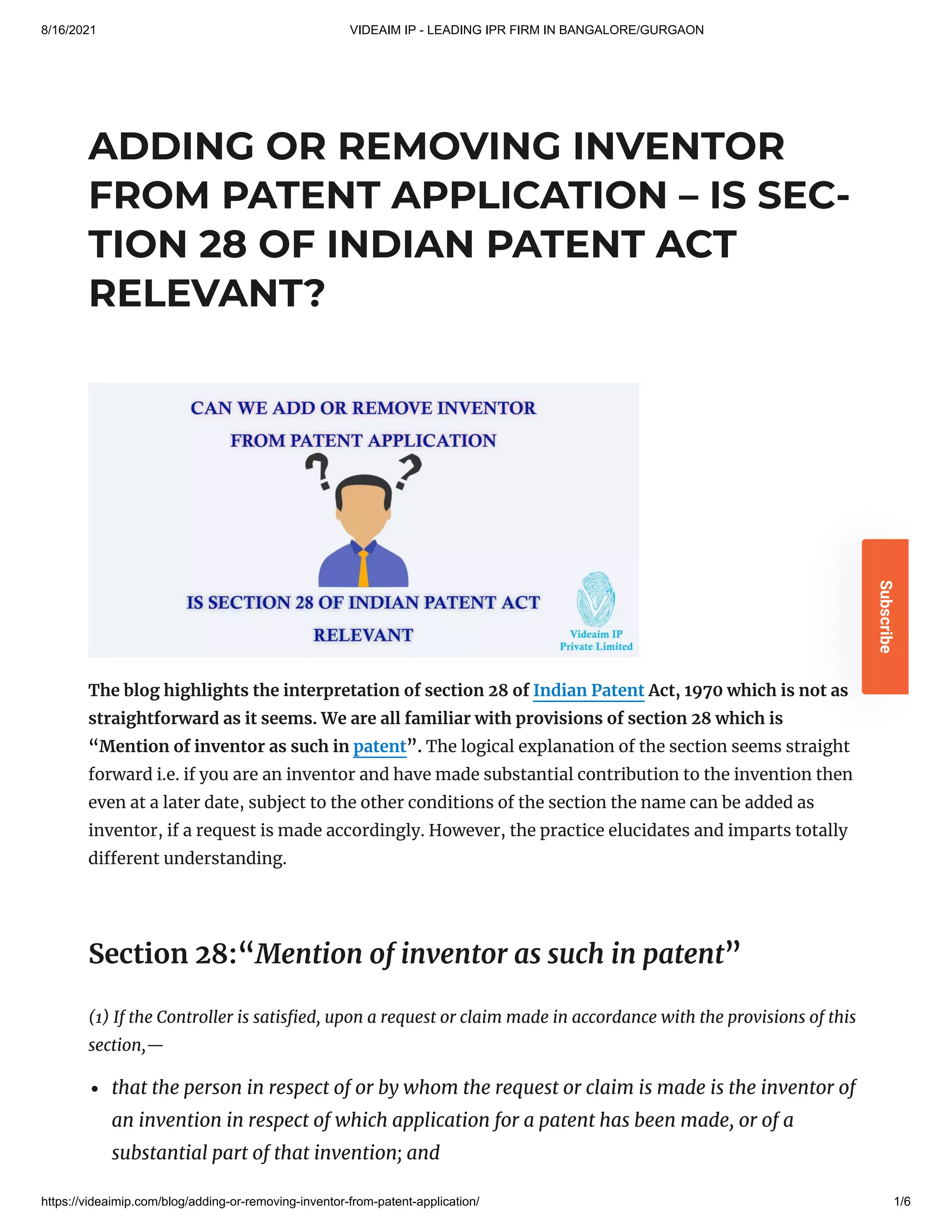 Invention Application Example How to add or remove inventor patent application | PDF