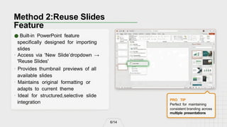 How to Add PowerPoint Slides From One Presentation to Another | PPT ...