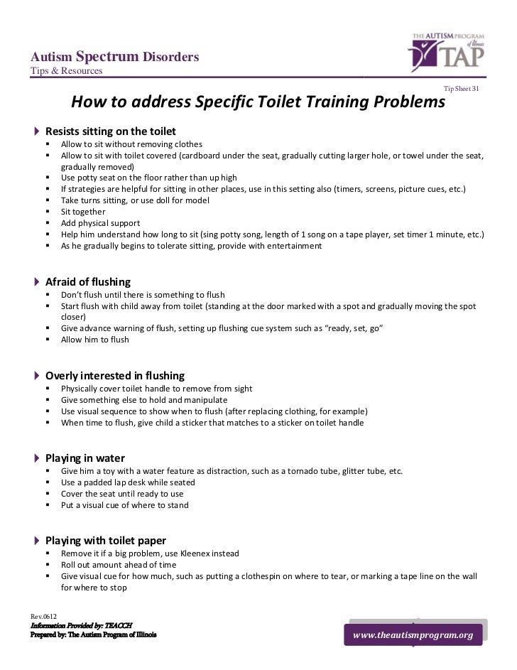 How to Address Specific Toilet Training Problems