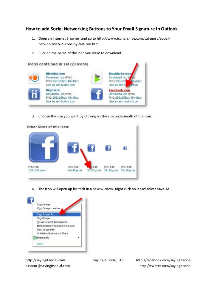 How To Add Social Networking Buttons To Your Outlook Email 