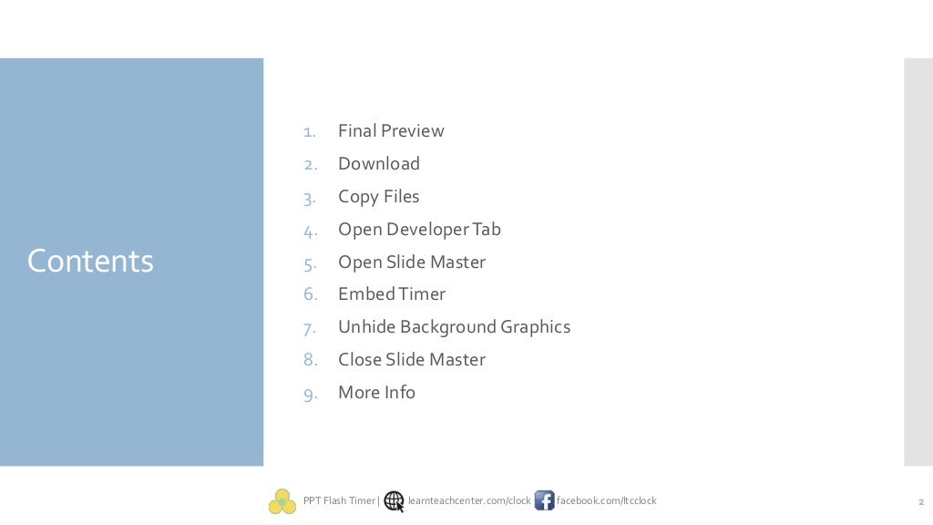 Countdown Timer Embedded In Powerpoint