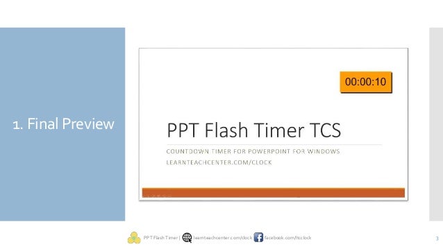 embed countdown timer in all slides in powerpoint