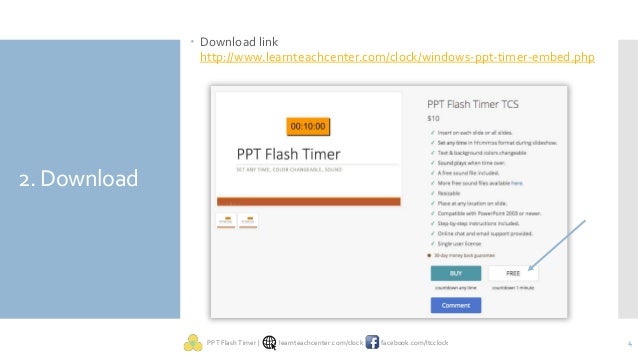 embed countdown timer in all slides in powerpoint