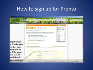 How to sign up for Pronto