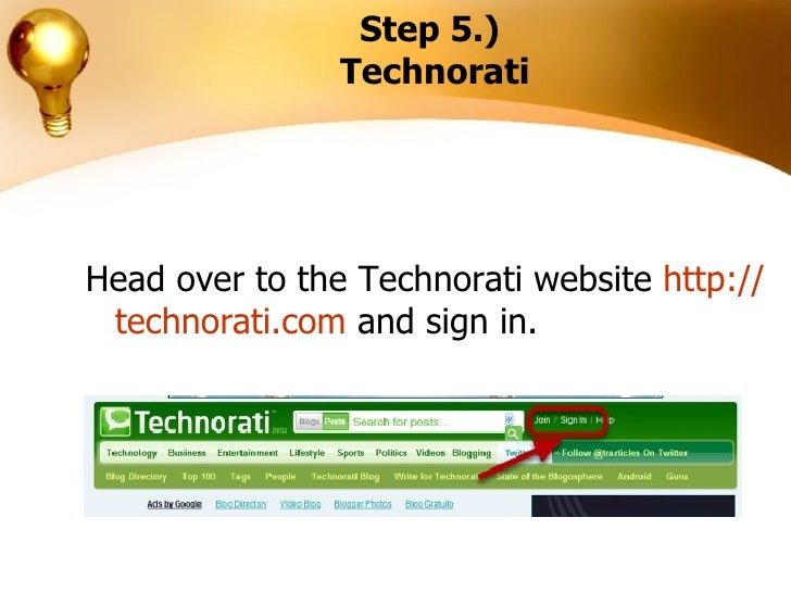 Add Squidoo lens to Technorati