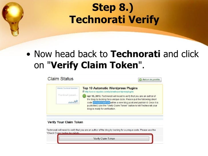 Add Squidoo lens to Technorati