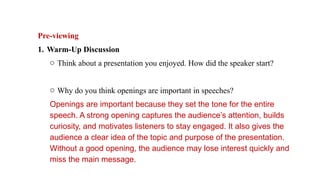 Effective Techniques to Hook Your Audience in Presentations | PPTX