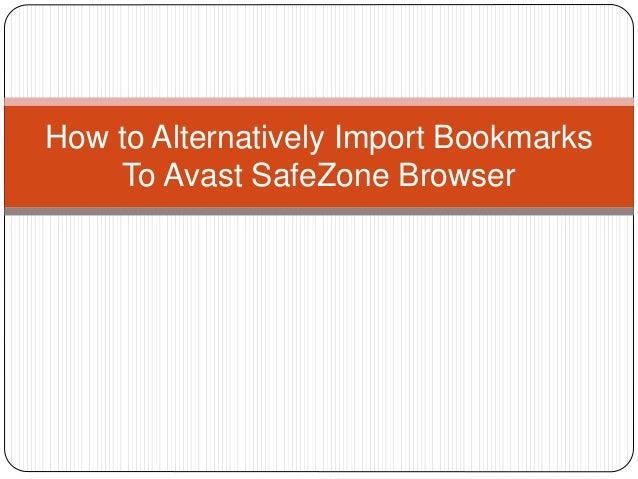 avast safezone bookmarks