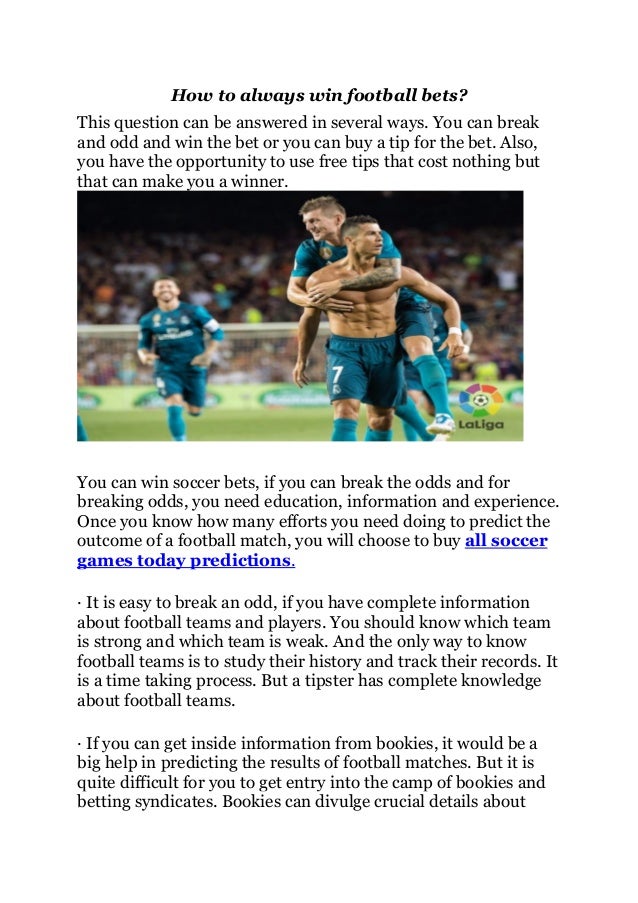 Bet And Win Football Bet And Win Football