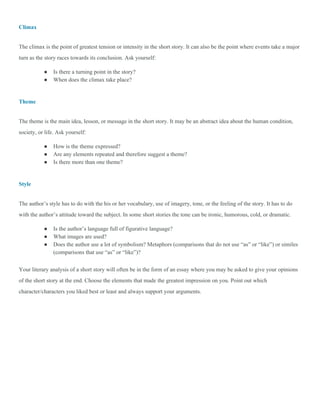 Story Intensity How to analyze a short story | PDF