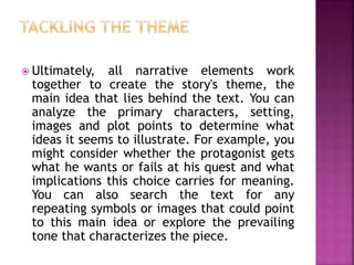 How to analyze narrative texts | PPTX