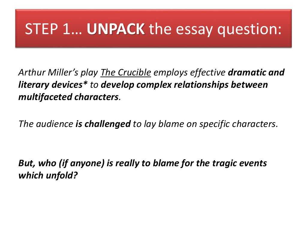 How to answer an essay question - Class activity