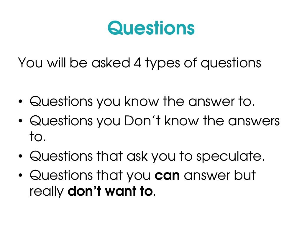 How to answer difficult questions