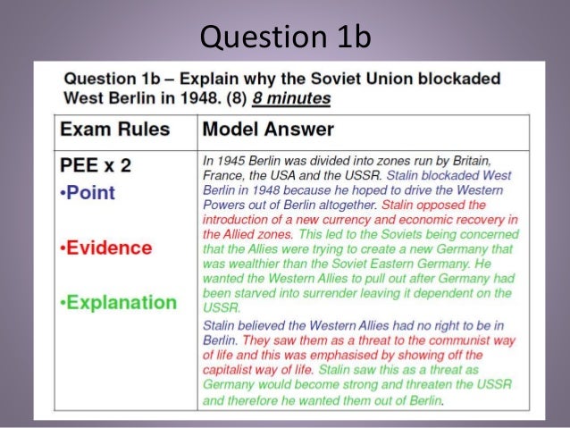 How to answer OCR's GCSE Modern World History paper 1 ...