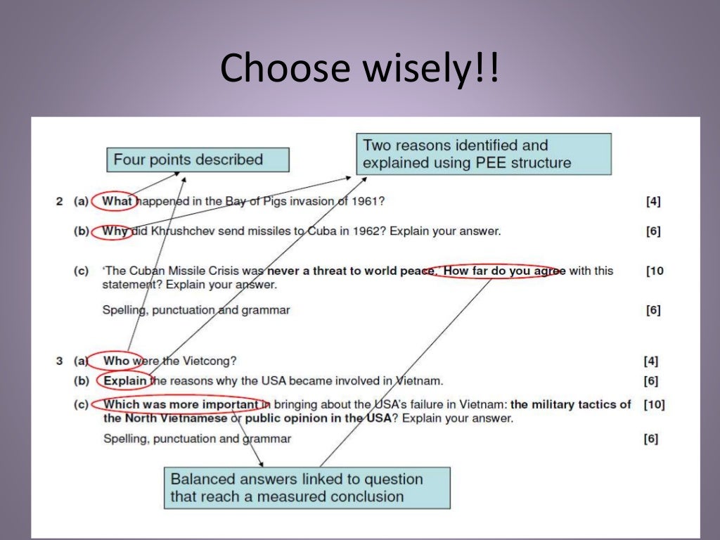 How to answer OCR's GCSE Modern World History paper 1 questions