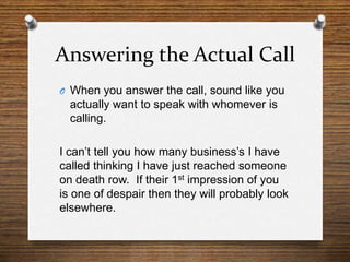 Answering the Phone | PPTX