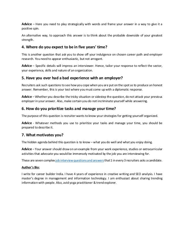 tricky interview questions
