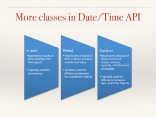 More classes in Date/Time API
 