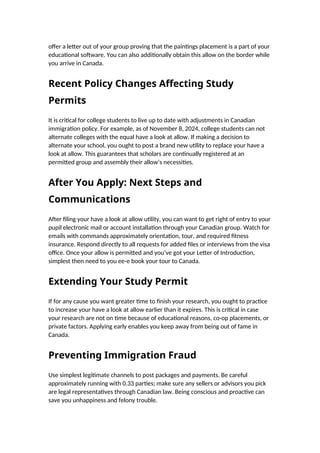 Comprehensive Guide to Applying for a Canadian Study Permit Easily | DOCX