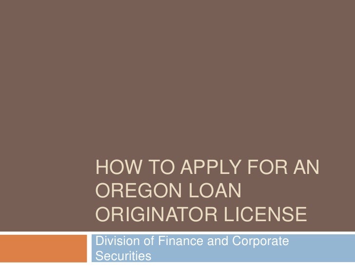 How to apply for a loan originator license