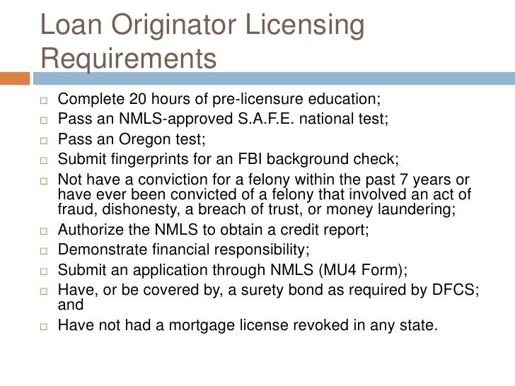 How to apply for a loan originator license