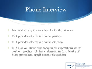 How to Apply for the ESA Young Graduate Trainee Program | PPT